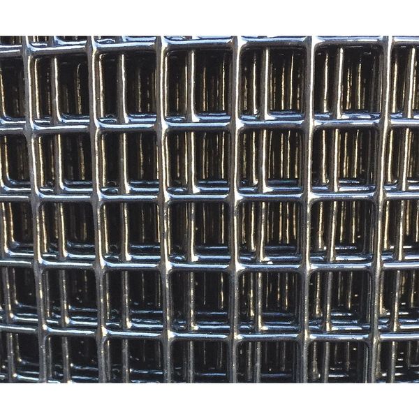 PVC Coated Mesh, 2 ft W, 1,200 in L, 0.063 in Wire Dia, Black