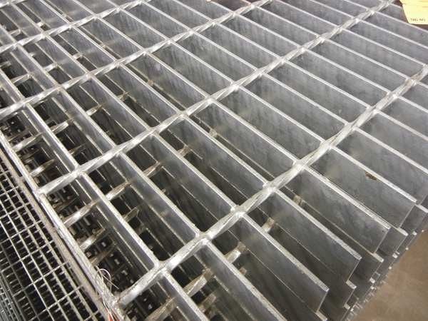 Bar Grating, Smooth, 72 in L, 24 in W, 2.0 in H, Galvanized Steel Finish