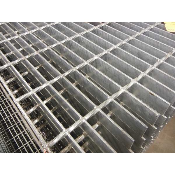 Bar Grating, Smooth, 144 in L, 36 in W, 1.25 in H, Galvanized Steel Finish