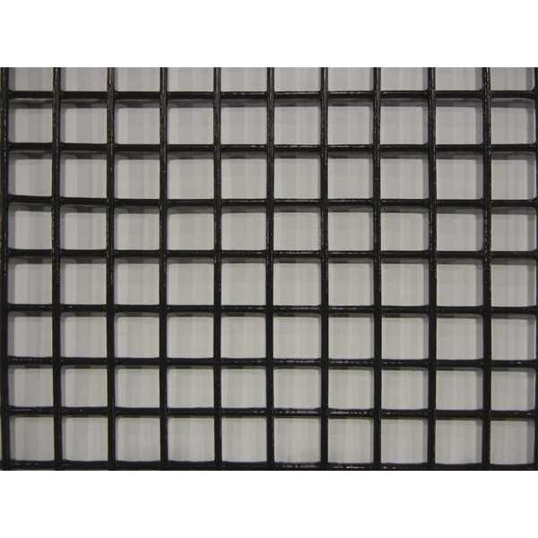 PVC Coated Mesh, 4 ft W, 1,200 in L, 0.105 in Wire Dia, Black
