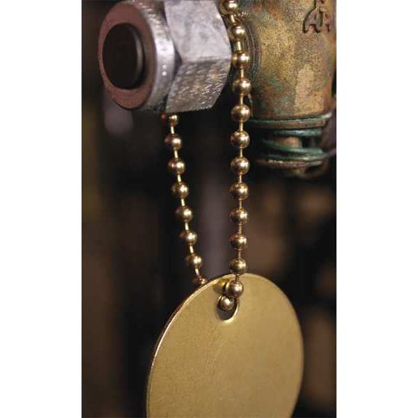 Brass Plated Beaded Chain 6In, PK100