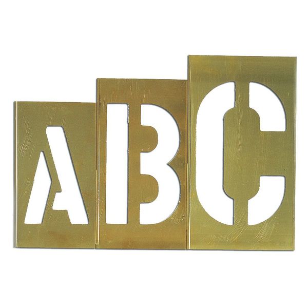 33 Piece Brass Stencil Letter Set