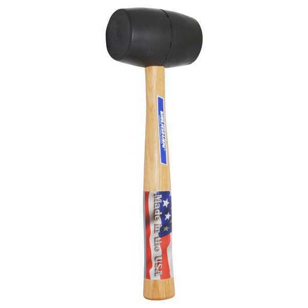 Hammer Solid Mallet, Rubber, 20 oz., 13in.