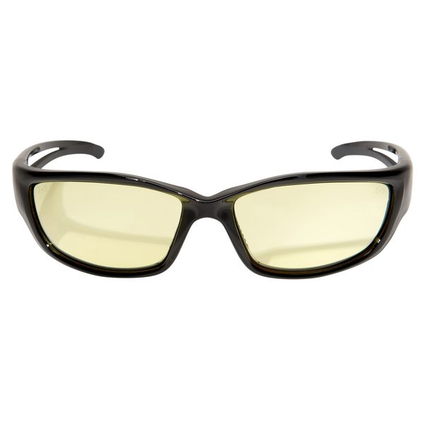 Safety Glasses, Wraparound Yellow Polycarbonate Lens, Anti-Fog, Scratch-Resistant