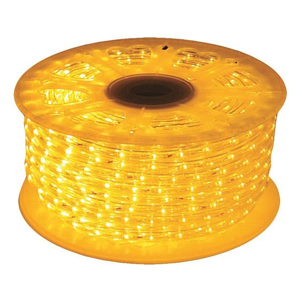 LED Rope Light, Yellow, 825 lm, 120V