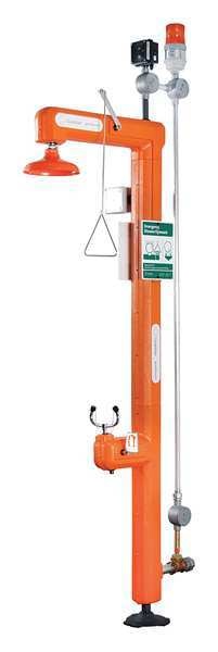 Heat-Trace Shower/Eyewash, NPT Btm, Alarm
