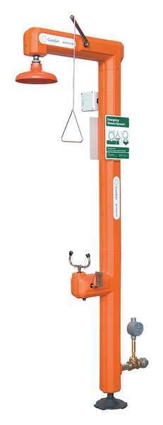 Heat-Trace Shower/Eyewash, NPT Btm, Remote