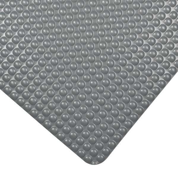 Antifatigue Mat, Gray, 3 ft. L x 2 ft. W, Vinyl Surface With Dense Closed PVC Foam Base, 3/4