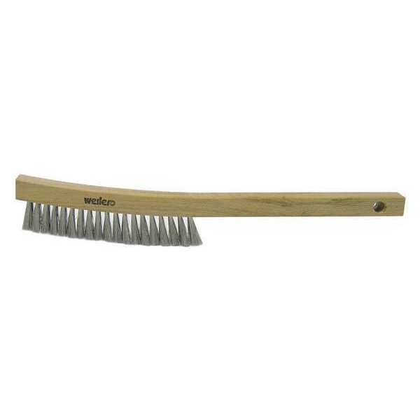 Plater's Brush Stainless Steel Fill 4x19 Rows Curved Handle