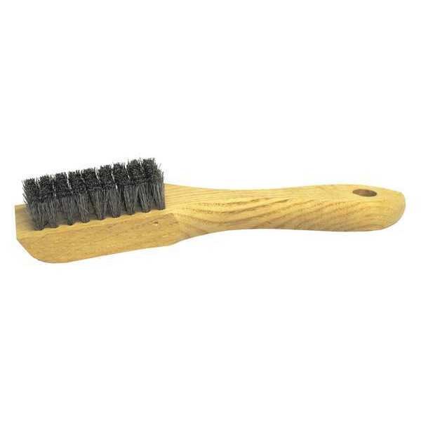1 5/8 in W Scratch Brush, 4 in L Handle, 6 1/2 in L Brush, Wood, 6 1/2 in L Overall