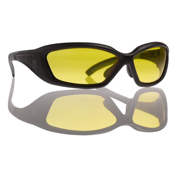 Ballistic Safety Glasses, Wraparound Yellow Polycarbonate Lens, Anti-Fog, Scratch-Resistant