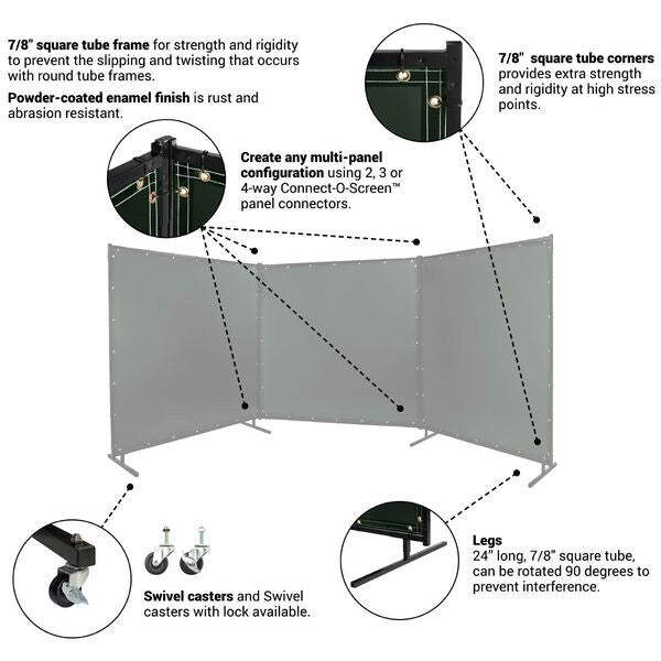 Welding Curtain, 8 ft. W x 6 ft.H, 0.014In