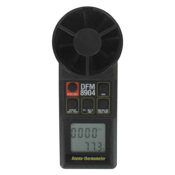 Anemometer, Rotating Vane, Black