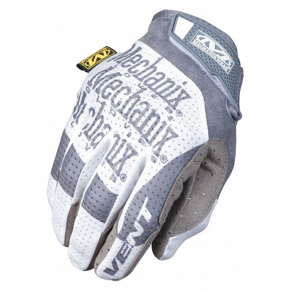 Mechanics Gloves, S, Gray/White, Single Layer, Mesh