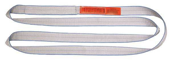 Web Sling, Endless, 11 ft L, 2 in W, Tuff-Edge Polyester, Silver