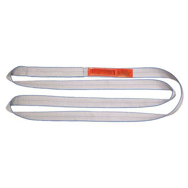 Web Sling, Endless, 13 ft L, 4 in W, Tuff-Edge Polyester, Silver