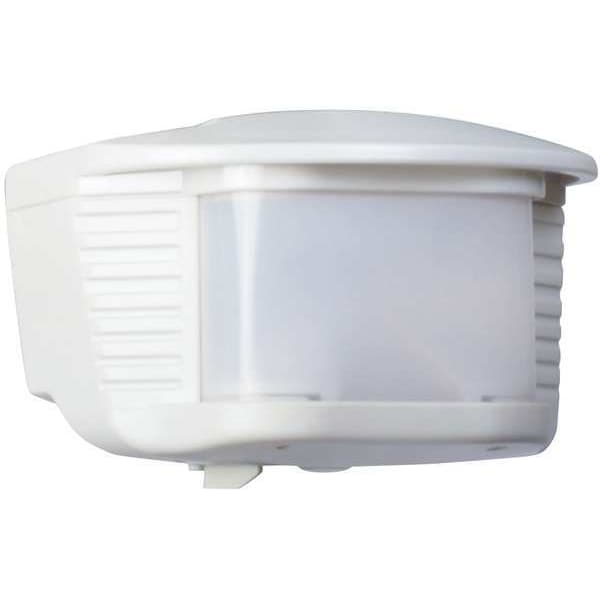 Motion Sensor, 180 Degree, 70 ft, Wht, 3in L