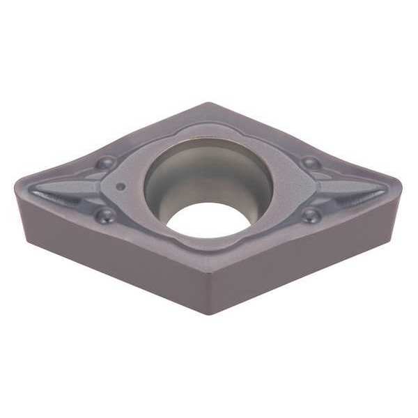 Diamond Turning Insert, Diamond, 3/8 in, DCMT, 55  Degrees, 1/64 in, Carbide
