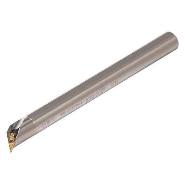 Indexable Boring Bar, E08-SYQBR2-D12, 5 in L, Carbide, 25 Degrees  Diamond Insert Shape