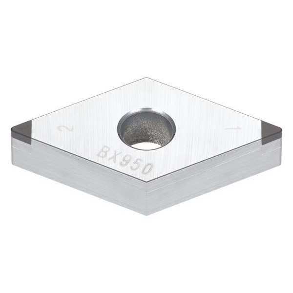 Diamond Turning Insert, Diamond, 1/2 in, DNGA, 55  Degrees, 1/32 in, CBN