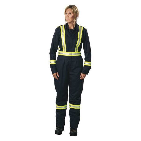 Coverall, Royal Blue, 4XL, 40-1/2in., Hemmed