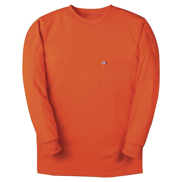 FR Crewneck Shirt, M, 34-1/2in., Orange