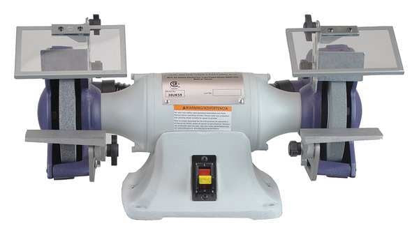 Bench Grinder, 6 in Max. Wheel Dia, 36/60 Grinding Wheel Grit