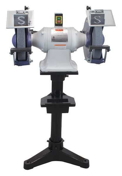 Bench Grinder, 12 in Max. Wheel Dia, 36/120 Grinding Wheel Grit