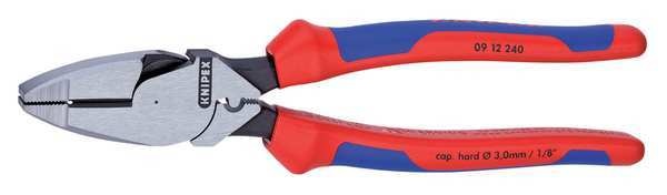 9 1/2 in Linemans Plier High Leverage, Steel