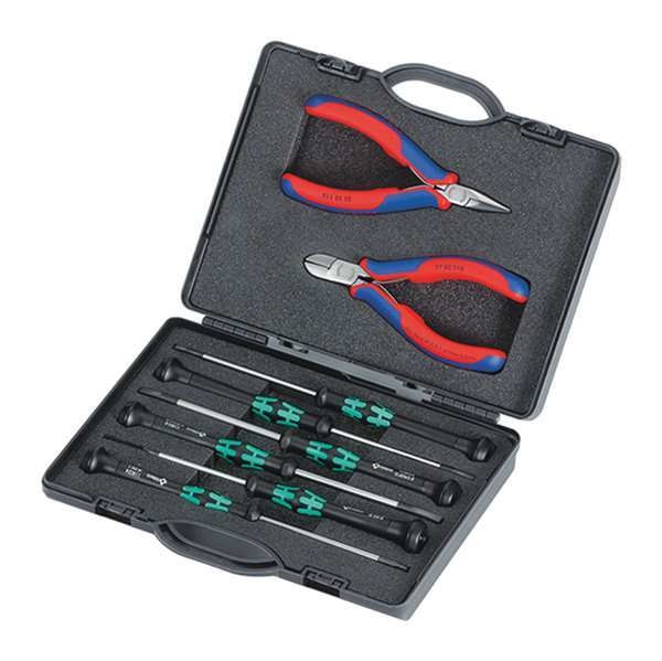 8 Piece Bi-Material Grip Precision Plier Set Dipped Handle