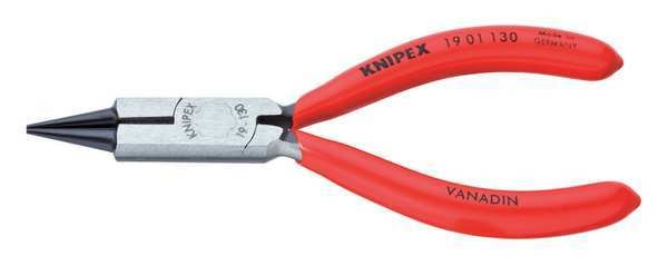 5 1/4 in 19 Round Nose Jewelers Plier, Side Cutter Plastic Coated Handle
