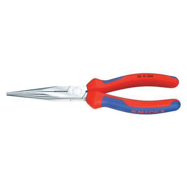 8 in Long Nose Plier, Side Cutter Multi-Component Grip Handle