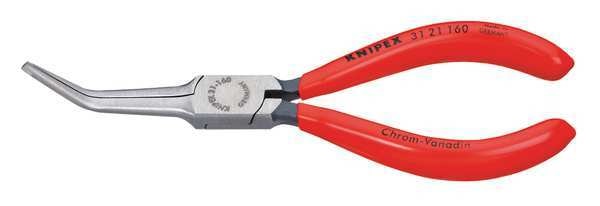 6 1/4 in Bent Long Nose Plier Plastic Coated Handle