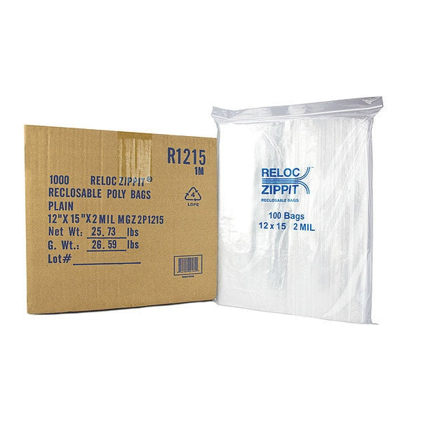 Reclosable Poly Bag 2-MIL, 12
