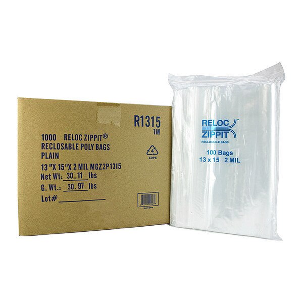 Reclosable Poly Bag 2-MIL, 13