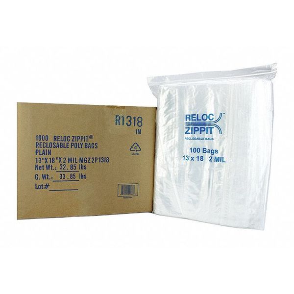 Reclosable Poly Bag 2-MIL, 13