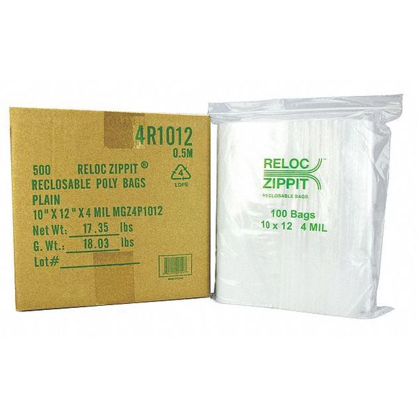 Reclosable Poly Bag 4-MIL, 10