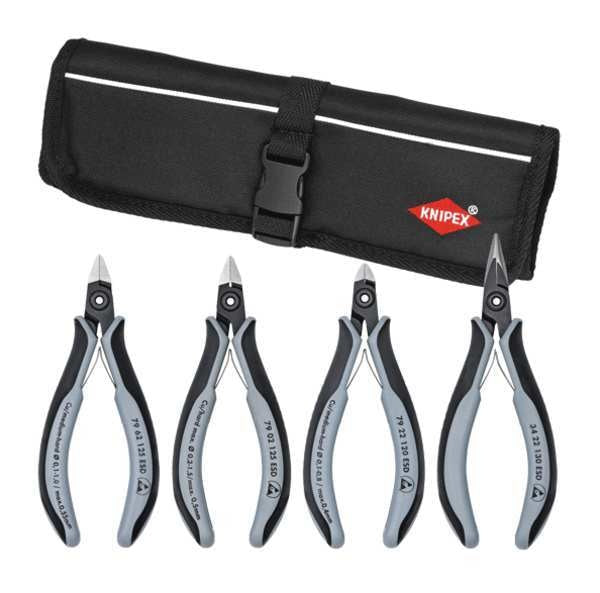 4 Piece Precision Plier Set Dipped Handle