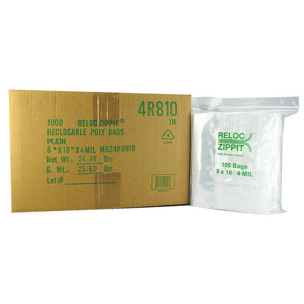 Reclosable Poly Bag 4-MIL, 8