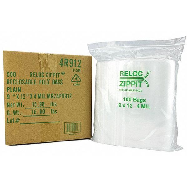 Reclosable Poly Bag 4-MIL, 9