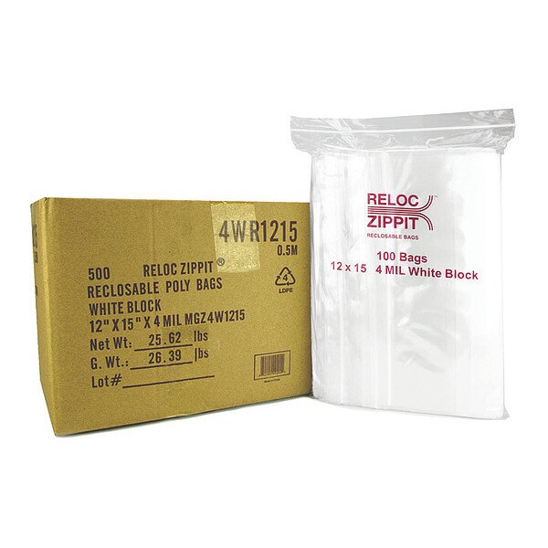 Reclosable Poly Bag 4-MIL, 12