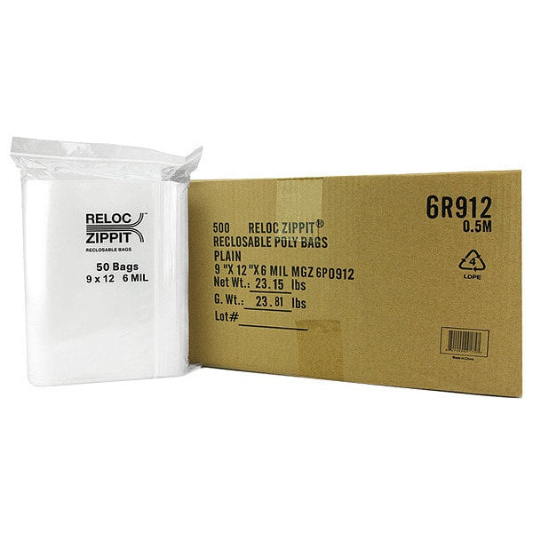 Reclosable Poly Bag 6-MIL, 9