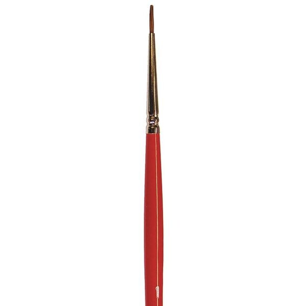 #1 Artist Paint Brush, Red Sable Bristle, Wood Handle, 1