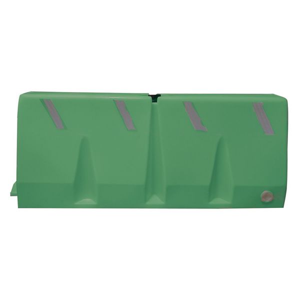 Jersey Barrier Polycade Traffic Barrier, Plastic, 24 1/2 in H, 58 1/4 in L, 16 1/2 in W