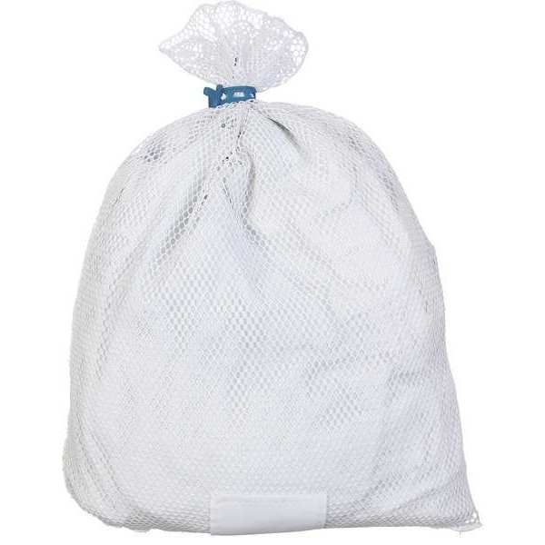 Laundry Bag, White, Rubber Closure, PK12
