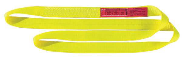 Web Sling, Endless, 16 ft L, 6 in W, Nylon, Yellow