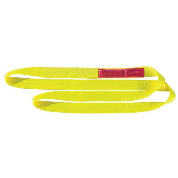 Web Sling, Endless, 20 ft L, 1 in W, Nylon, Yellow