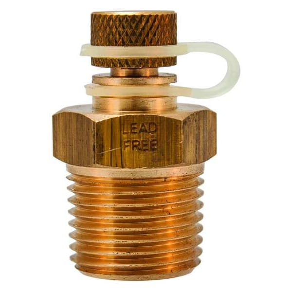 Test Plug, 1/2in NPT, 0 to 1000 psi, Brass