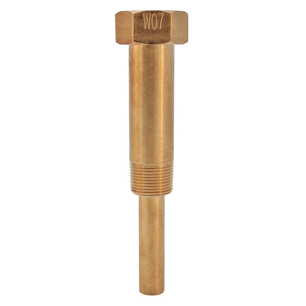 Industrial Thermowell, 6in. Stem, Brass