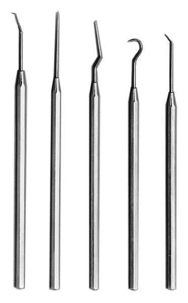 Pick And Hook Set, Steel, 5-9/16in.L, 5 pcs